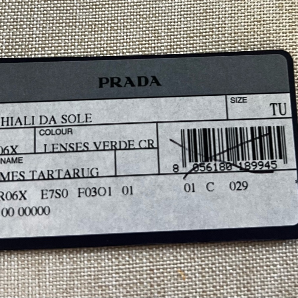 Prada Sunglasses Frames Tartarug (lenses verdeCR) - Picture 11 of 11